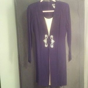 Black dress with cream accents